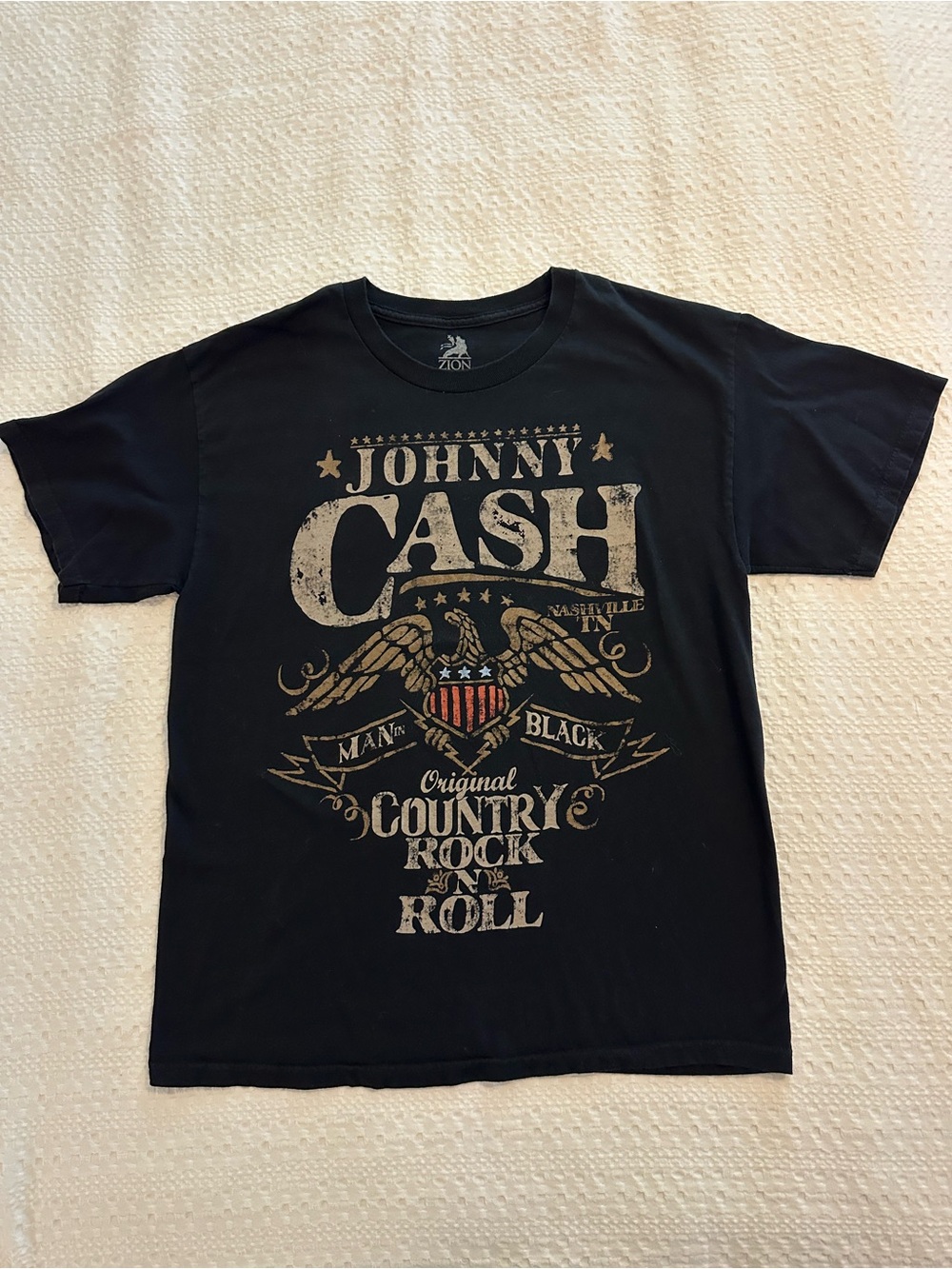 Zion Rootswear Black Johnny Cash Graphic Tee